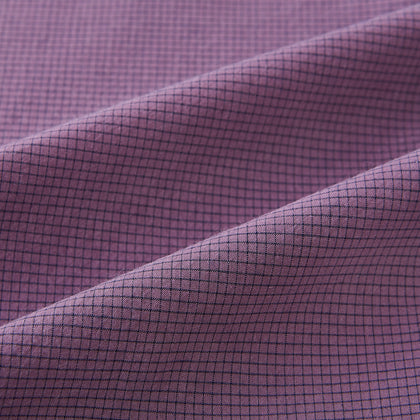Striped Navy on Antique Pink Weekend Fit Shirt in Cotton Image 5