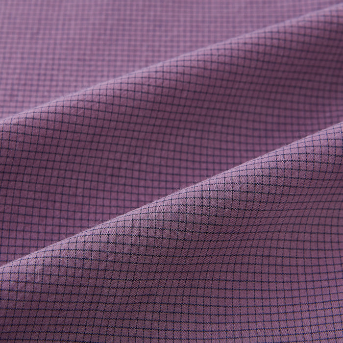 Chequered Navy on Antique Pink Weekend Fit Shirt in Cotton Image 5