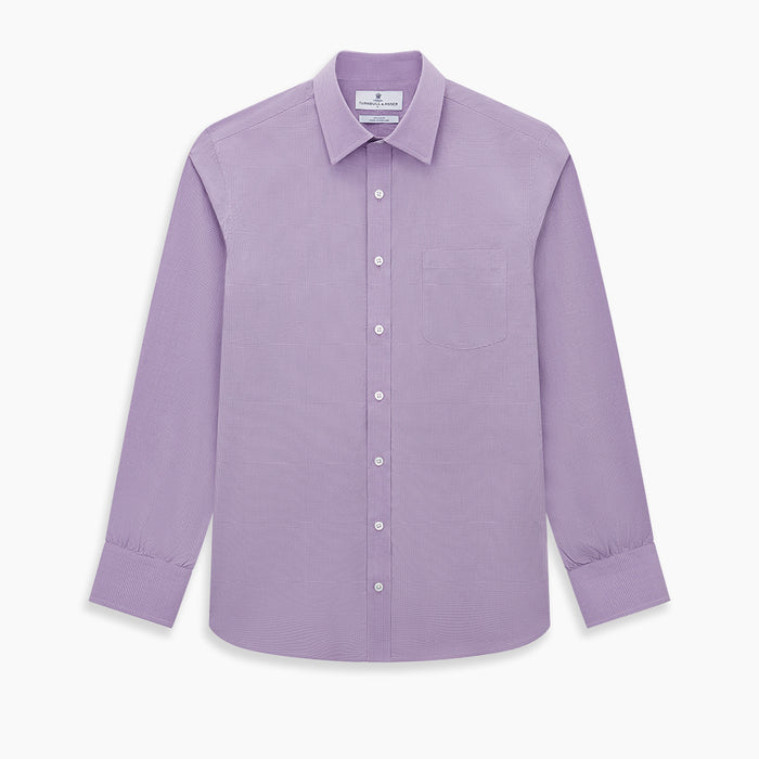 Fine Checked Baby Pink Weekend Fit Shirt in Cotton Image 6