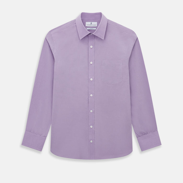 Fine Checked Baby Pink Weekend Fit Shirt in Cotton