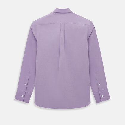 Fine Checked Baby Pink Weekend Fit Shirt in Cotton Image 2