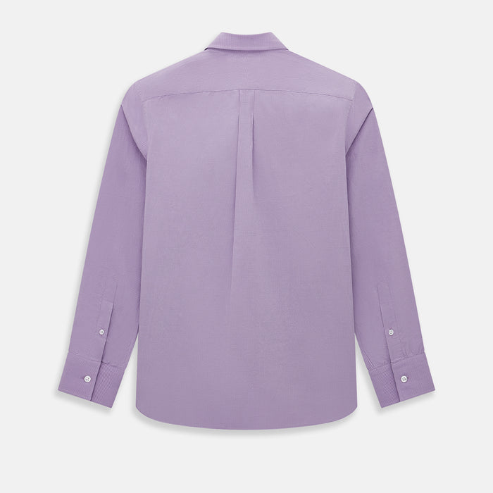 Fine Checked Baby Pink Weekend Fit Shirt in Cotton Image 2