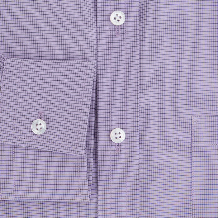 Fine Checked Baby Pink Weekend Fit Shirt in Cotton Image 3