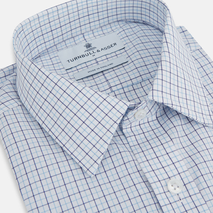 Blue Double Graph Check Richmond Shirt Image 1
