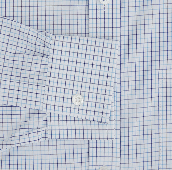 Blue Double Graph Check Richmond Shirt Image 2