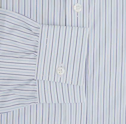 Blue Double Pinstripe Richmond Shirt Image 2