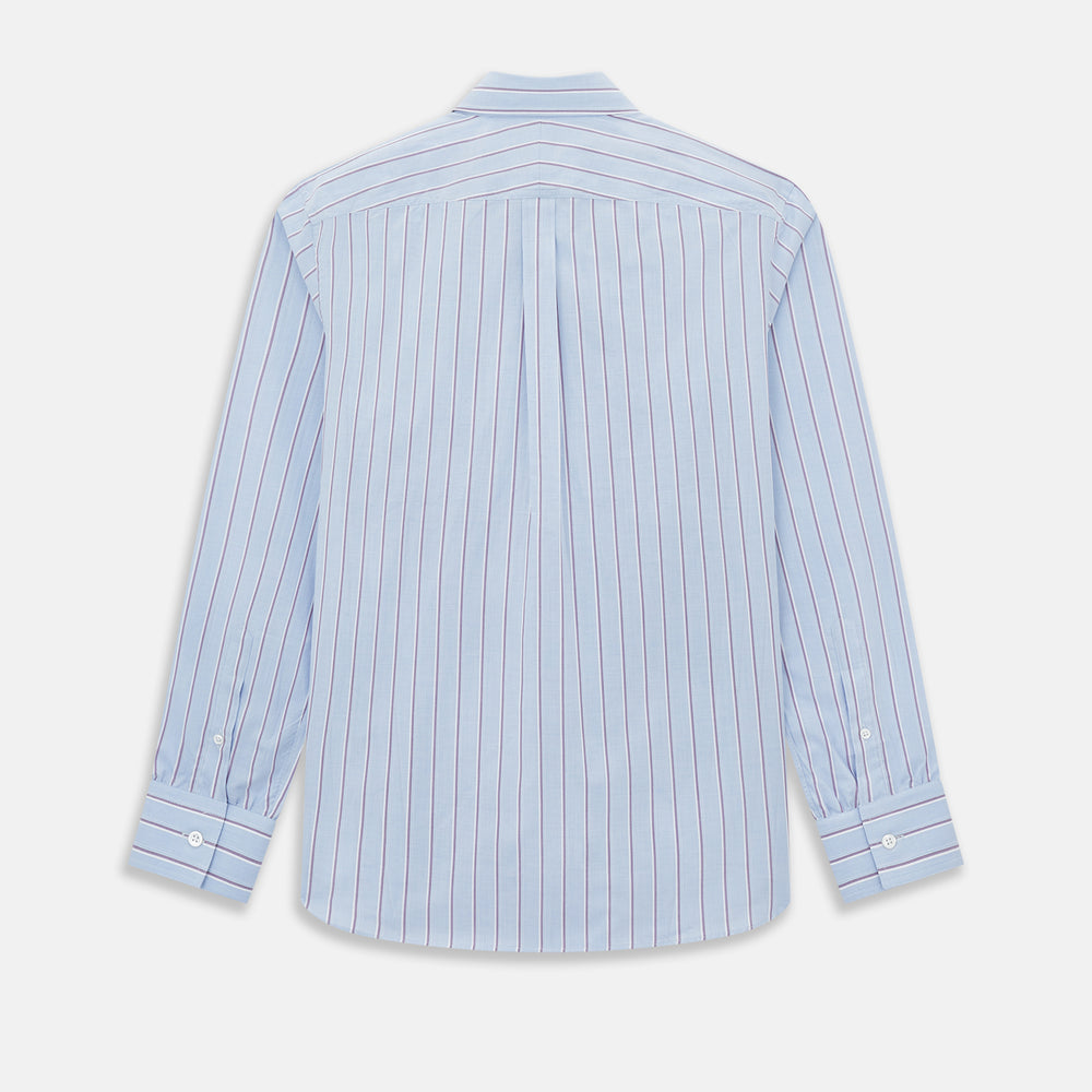 Navy and Purple Multi-Stripe Richmond Shirt XXL