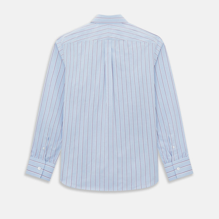 Navy and Purple Multi-Stripe Richmond Shirt Image 2