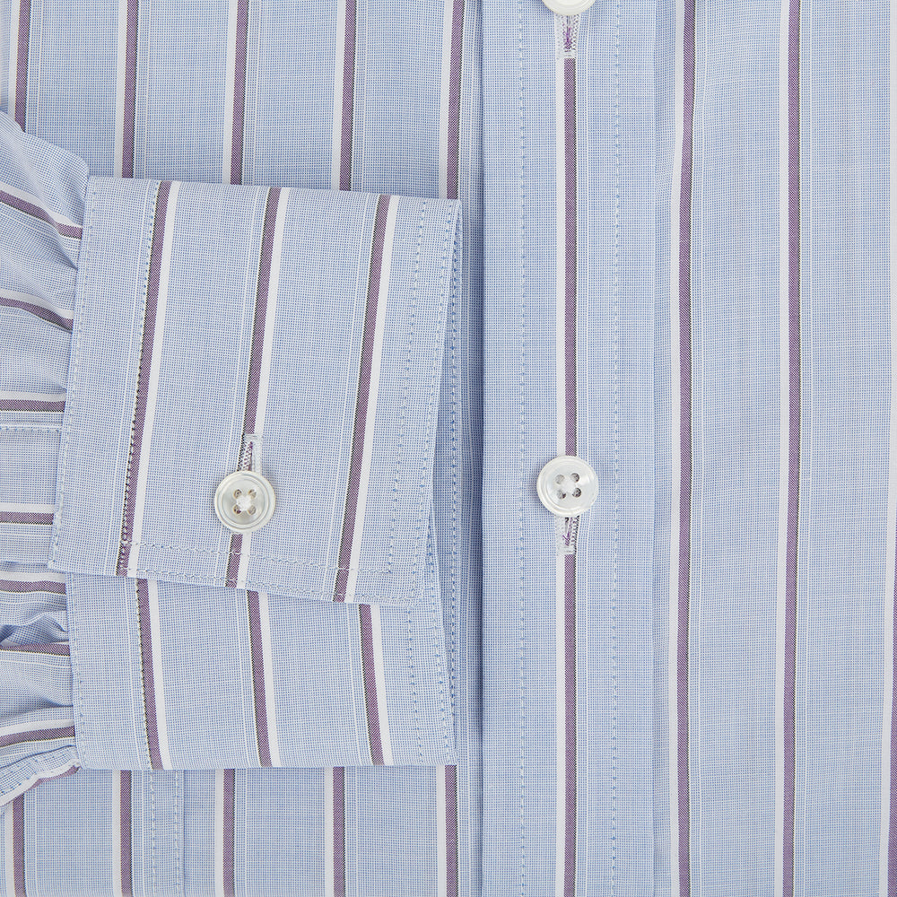 Navy and Purple Multi-Stripe Richmond Shirt XXL