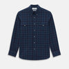 View 1 of product Navy and White Shadow Check Richmond Shirt L
