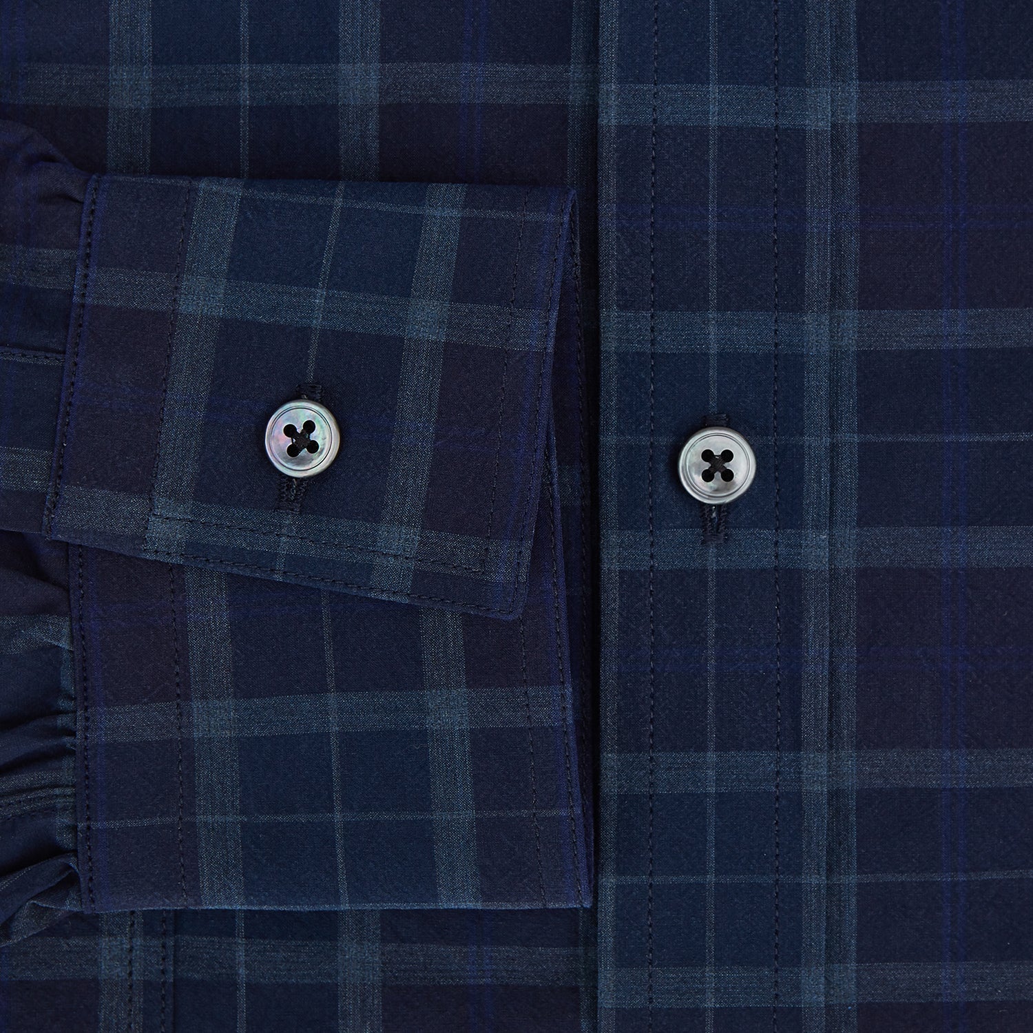 View 4 of product Navy and White Shadow Check Richmond Shirt L