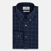 View 5 of product Navy and White Shadow Check Richmond Shirt L