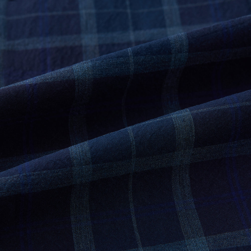 Navy and White Shadow Check Richmond Shirt L