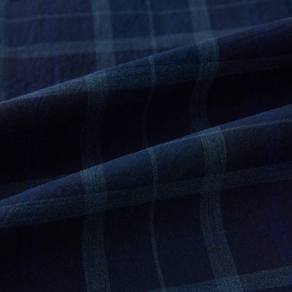Navy and White Shadow Check Richmond Shirt Image 5