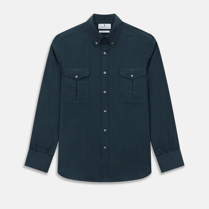 Modern Black Watch Tartan Richmond Shirt