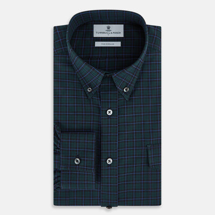 Modern Black Watch Tartan Richmond Shirt Image 4