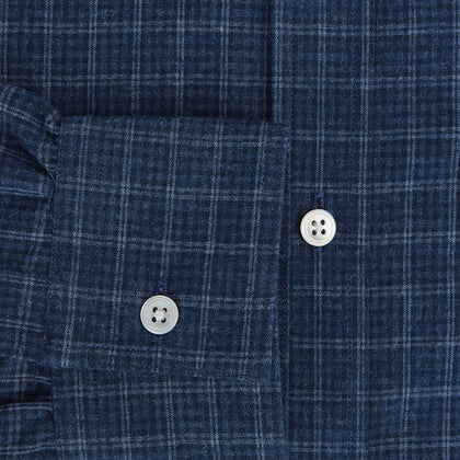Indigo Tonal Windowpane Richmond Shirt Image 3