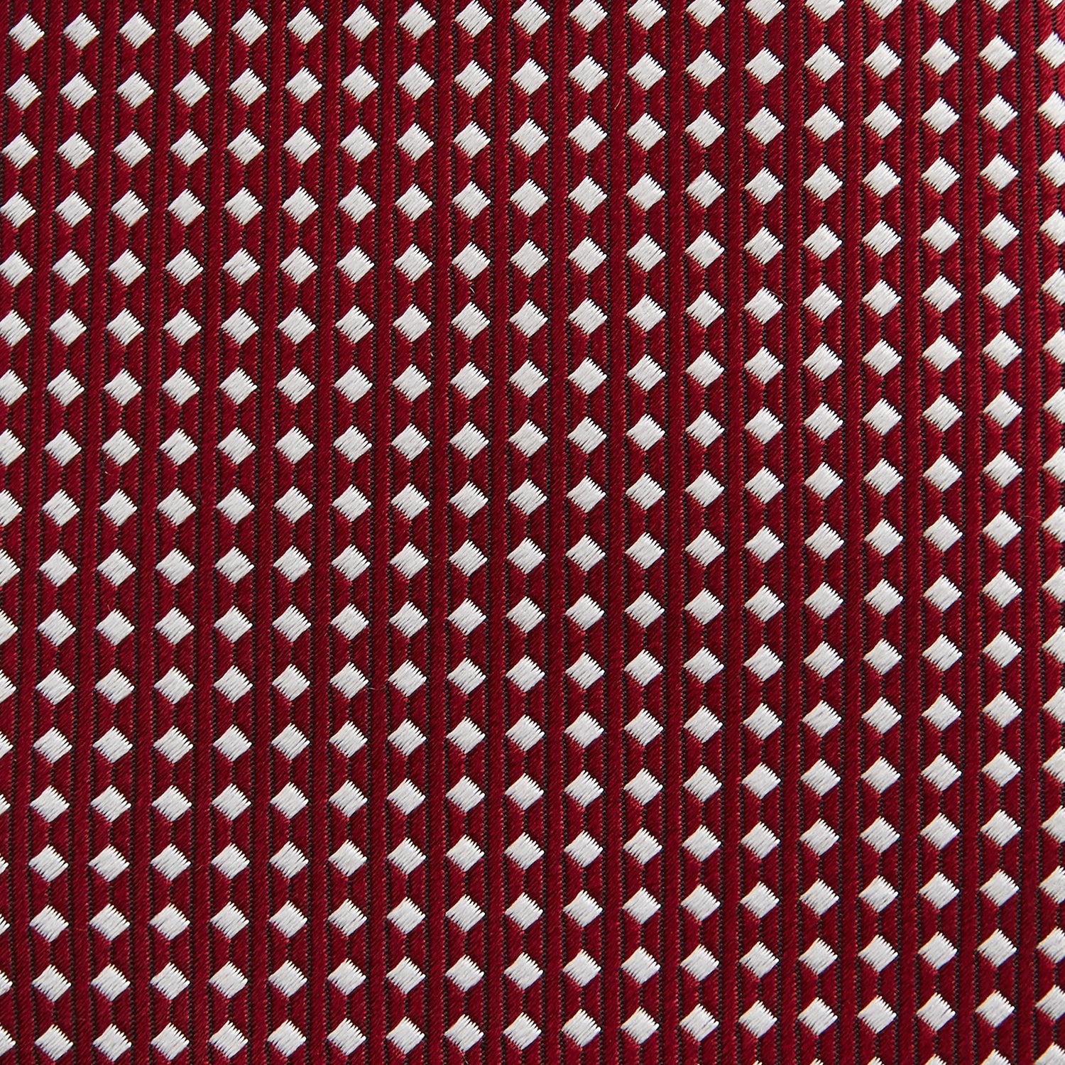 Image 3 of product Slim Burgundy and White Diamond Silk Tie