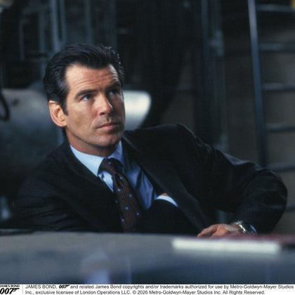 Tomorrow Never Dies Square Silk Tie As Seen on James Bond Image 1