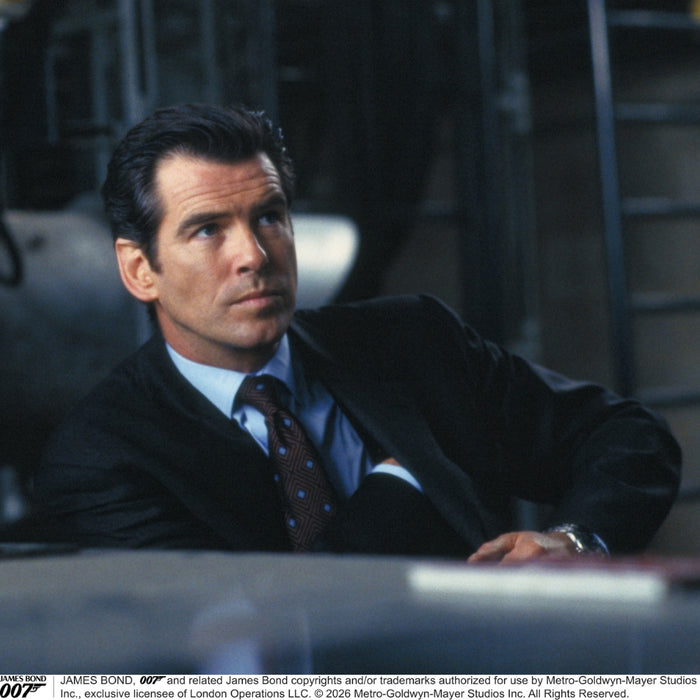 Tomorrow Never Dies Square Silk Tie As Seen on James Bond Image 1