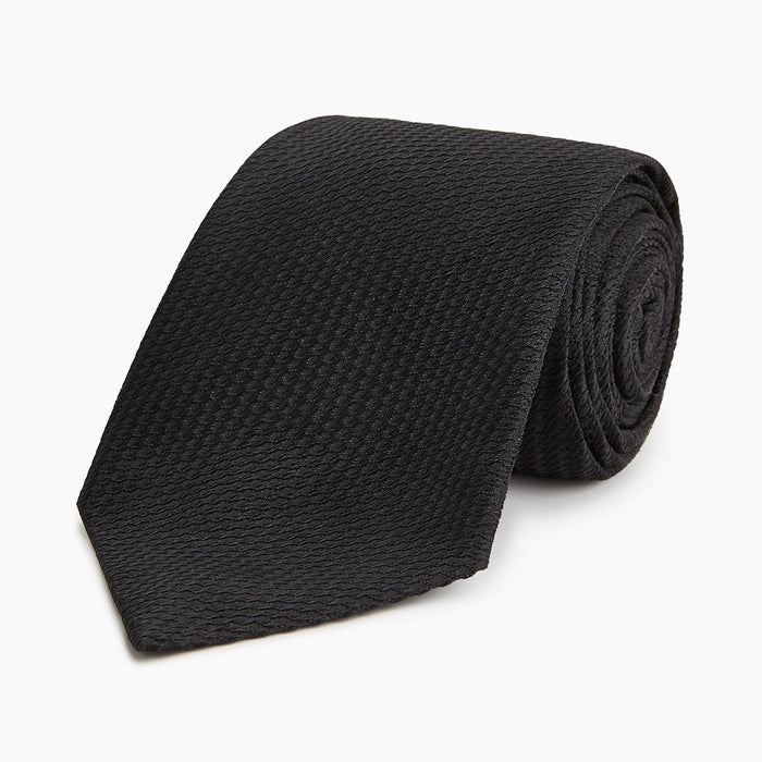 Black Lace Silk Tie Image 4