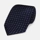 Navy and Light Green Circle Silk Tie
