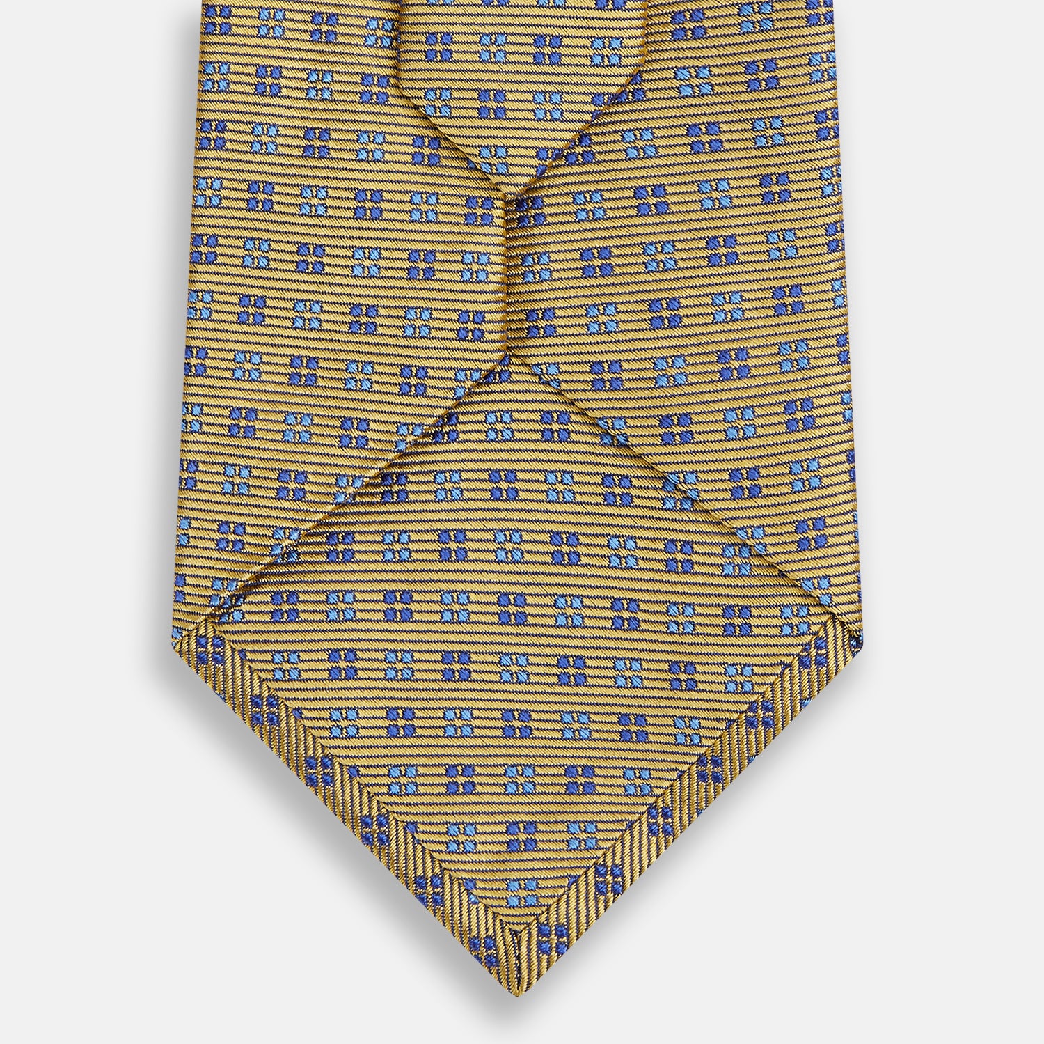 Blue and Gold Multi Dot Silk Tie
