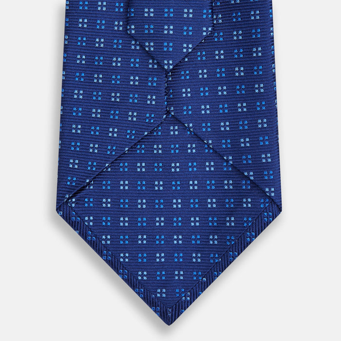 Blue Multi Dot Silk Tie Image 2