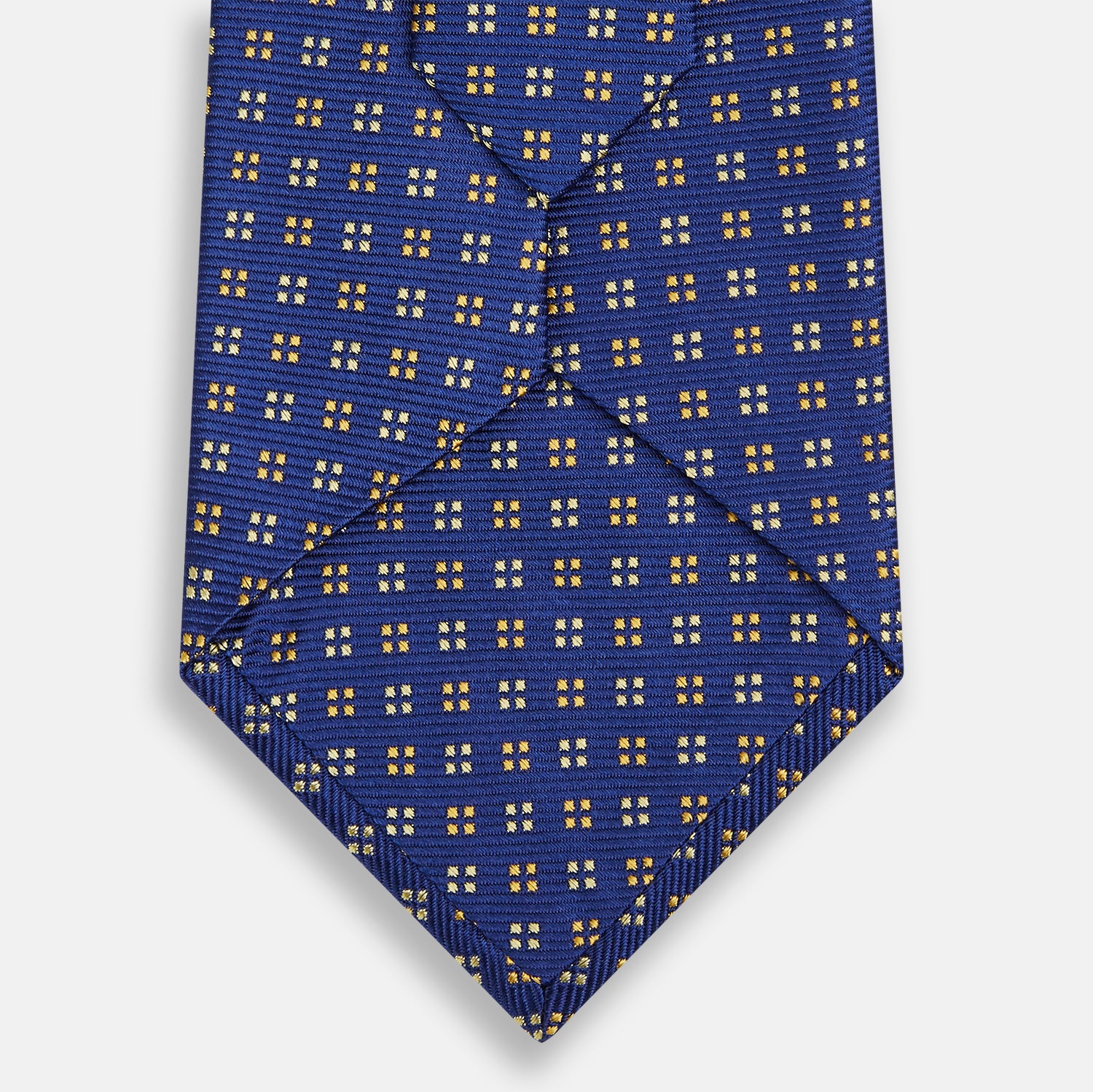 Blue and Yellow Multi Dot Silk Tie