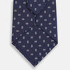 Navy Micro Rectangle Silk Tie