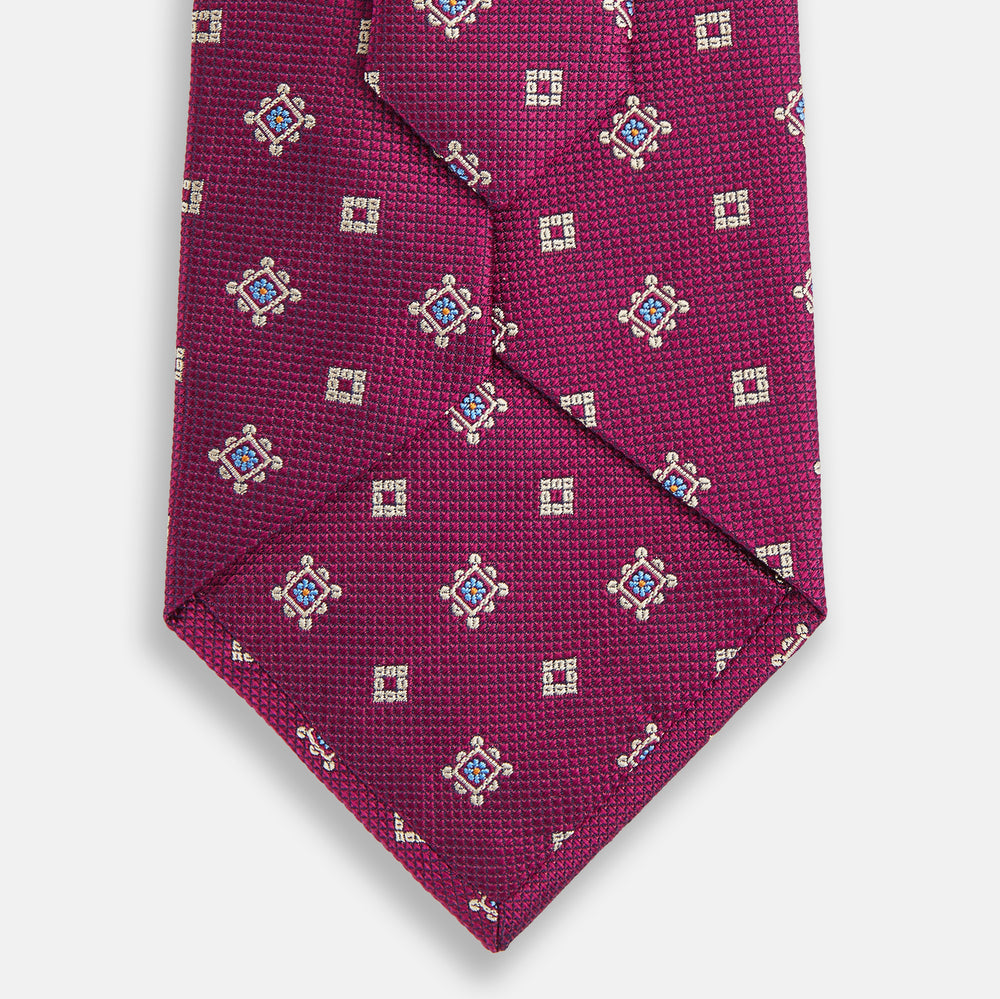 Purple Motif Silk Tie