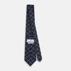 Blue Diagonal Check Silk Blend Tie