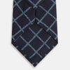 Blue Diagonal Check Silk Blend Tie