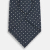 Navy Micro Dot Silk Tie