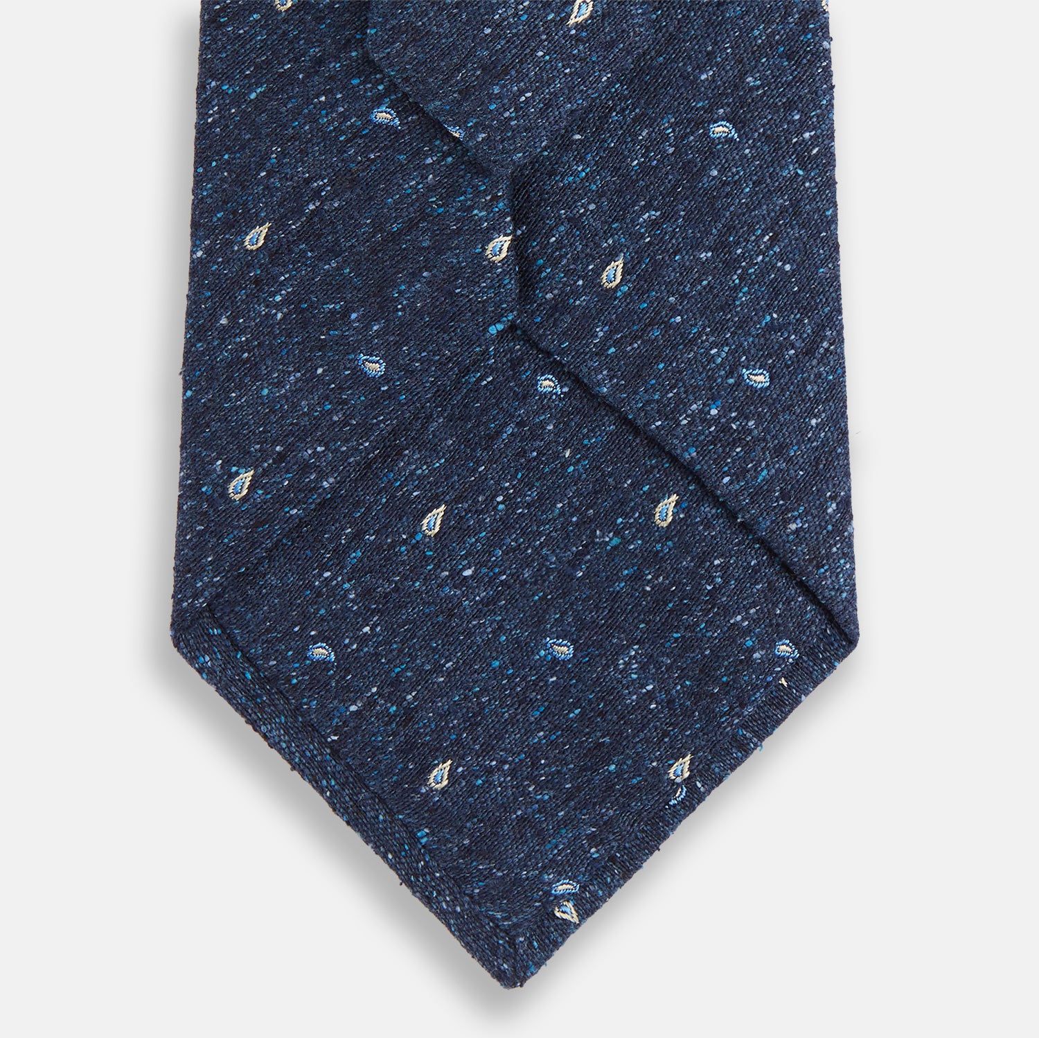 Navy Micro Paisley Silk Tie