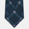 View 3 of product PURPLE AND GREEN CHECKED SILK TIE OS