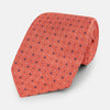 View 1 of product Orange Geometric Pin-Dot Silk Tie OS