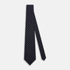 View 2 of product Navy Dotted Roundel Patterned Silk Tie OS