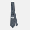 View 4 of product Navy Geometric Lattice Damier Printed Silk Tie OS