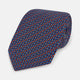TIES 9.5CM MICRO SQUARED PRINTED SILK RED OS