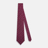 View 2 of product TIES 9.5CM FLORAL JIGSAW PRINTED SILK BURGUNDY OS