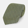 View 1 of product TIES 9.5CM LOZENGE PATTERN PRINT SILK BANANA OS