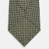 View 3 of product TIES 9.5CM LOZENGE PATTERN PRINT SILK BANANA OS