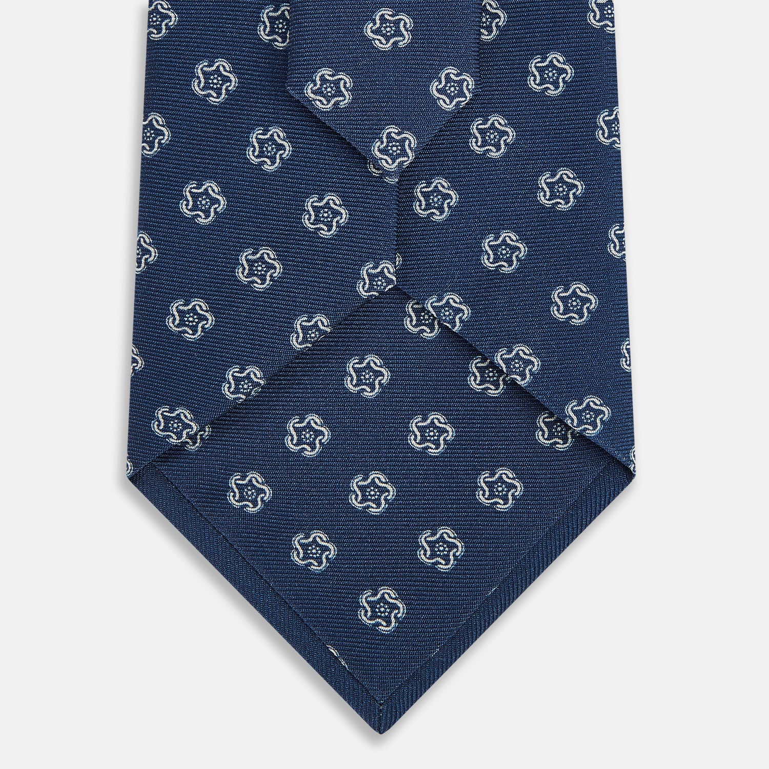 View 3 of product TIES 9.5CM ABSTRACT FLORAL PRNTD SILK AZZURRO OS