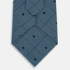 View 3 of product Blue and Navy Concentric Diamond Printed Silk Tie OS