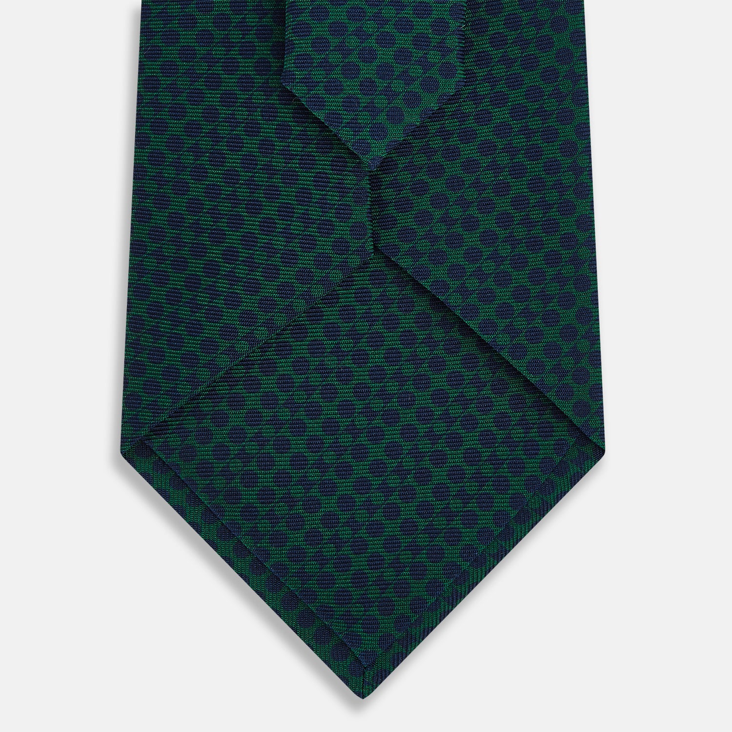 View 3 of product TIES 9.5CM CRCLS AND STR PRINTED SILK FOREST GREEN OS