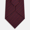 View 3 of product TIES 9.5CM CIRCLES AND STRIPE PRINTED SILK RED OS