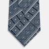 View 3 of product TIES 9.5CM TILE AND STRIPE PRINTED SILK NAVY OS