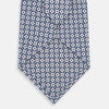 View 3 of product Pale Blue and Green Abstract Quatrefoil Foulard Printed Silk Tie OS