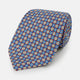 Tulip Red and Blue Abstract Quatrefoil Foulard Printed Silk Tie OS